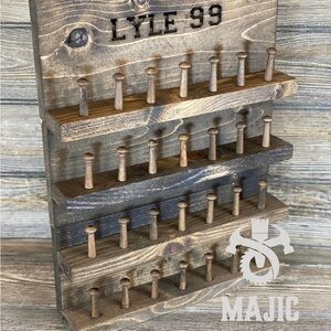 NOT PERSONALIZED: Dark Wood Championship Ring Display-28, Sports Trophy Display